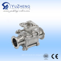 Kugelventil des Edelstahl-3PC hergestellt in Yuzheng